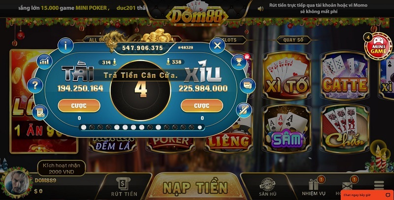 Dom99 - Siêu phẩm game bài đổi tiền thật online
