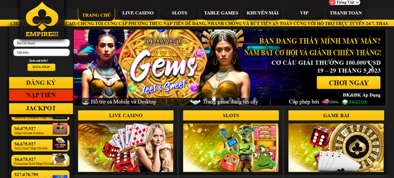 Empire777 - Thiên đường giải trí đỉnh cao trên thế giới