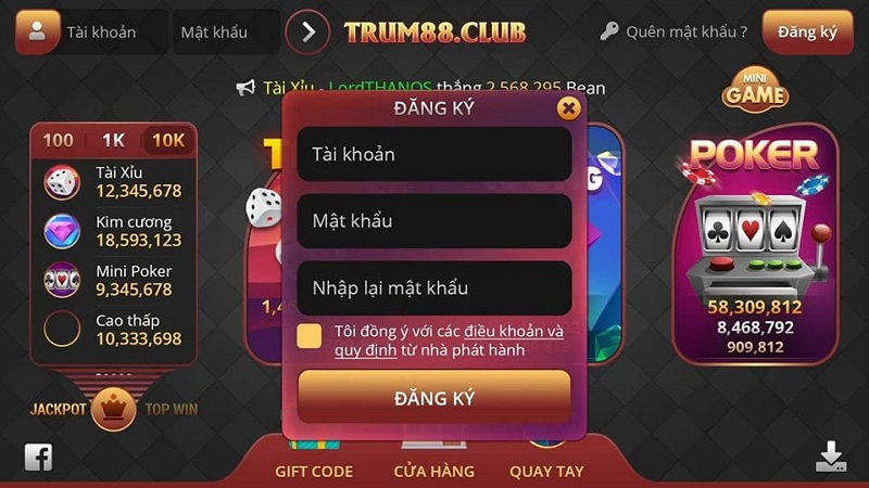Trum88 - Trải nghiệm game bài cực đỉnh, cơ hội nhận code siêu to