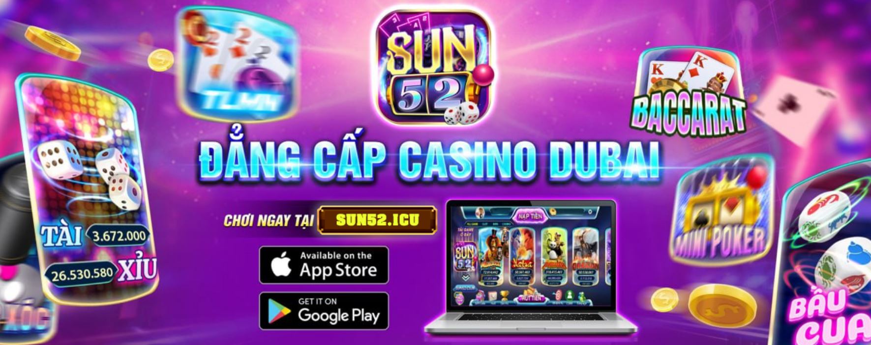 Sun52: Trò chơi game bài đổi thưởng với giao diện đẹp mắt và dễ sử dụng